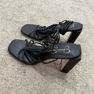 Jessica Simpson Black Strappy Heels
